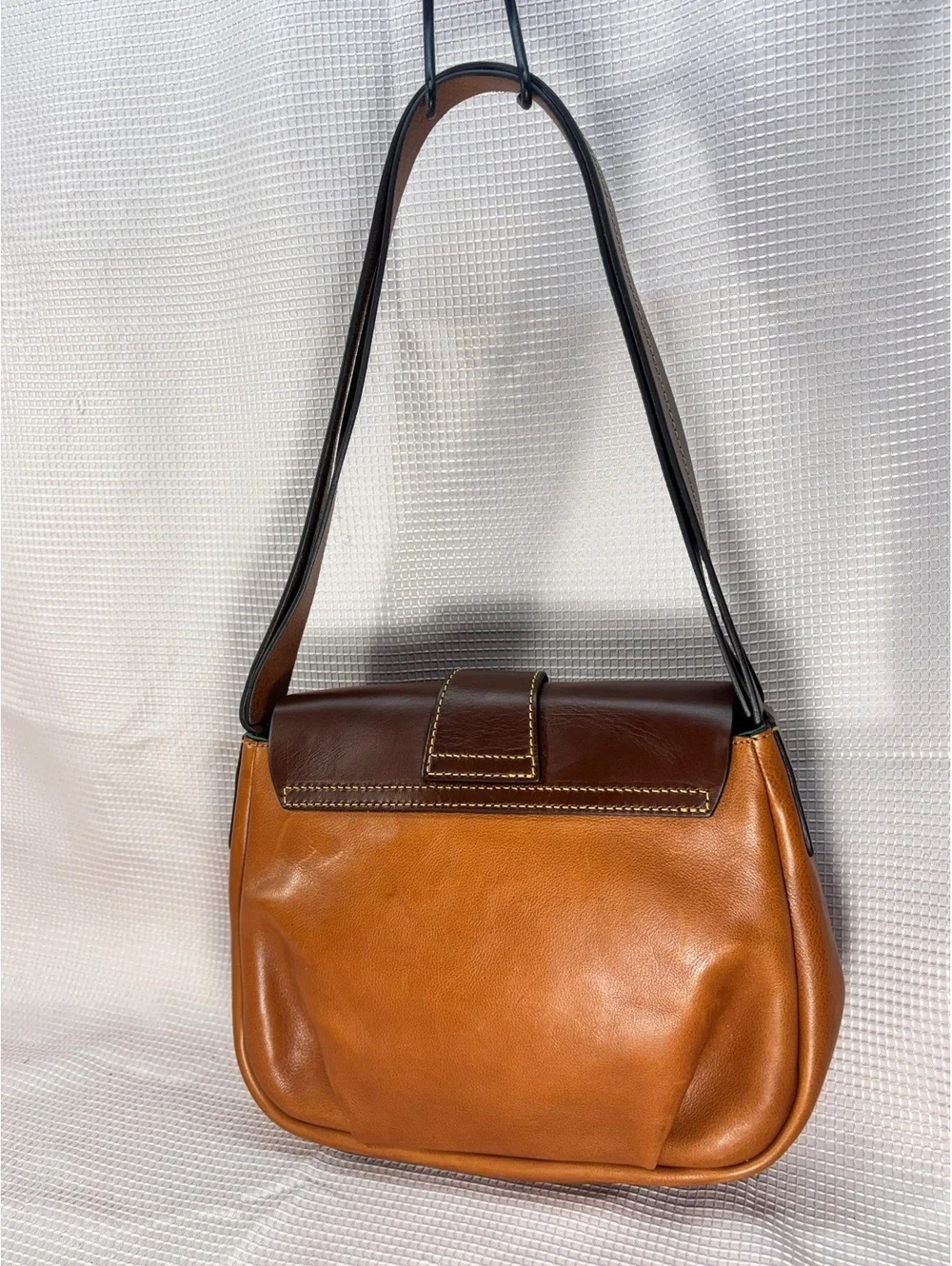 Dooney & Bourke Derby Florentine Large Flap shoulder bag two-tone brown leather